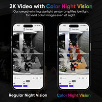 Wyze Entry Point Security Kit Pro - 2K Video with Color Night Vision - Our Award-Winning Starlight Sensor - Regular Night.