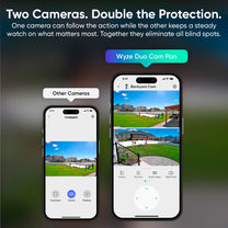 Wyze Duo Cam Pan offers two 2K cameras in one, providing complete coverage.