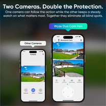 Wyze Duo Cam Pan offers two 2K cameras for added security.