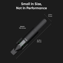 A handheld vacuum by Wyze Labs, Inc. with a full accessory kit for spot cleaning.