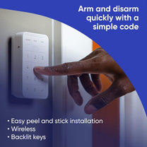 Arm and Disarm Quickly with a Simple Code - Easy Peel and Stick Installation - Wireless - Backlit Keys - No Contracts - No.
