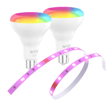Wyze Light Party Bundle - bulbs and 32ft strip - 16M colors - RGB and tunable white - adjustable brightness - party lights.
