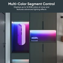 Der Wyze Light Strip Pro bietet eine mehrfarbige Segmentsteuerung, mit der Sie die Atmosphäre ganz nach Ihren Wünschen gestalten können.
