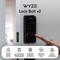 Wyze Lock Bolt v2 - A smart fingerprint door lock with Wi-Fi control.