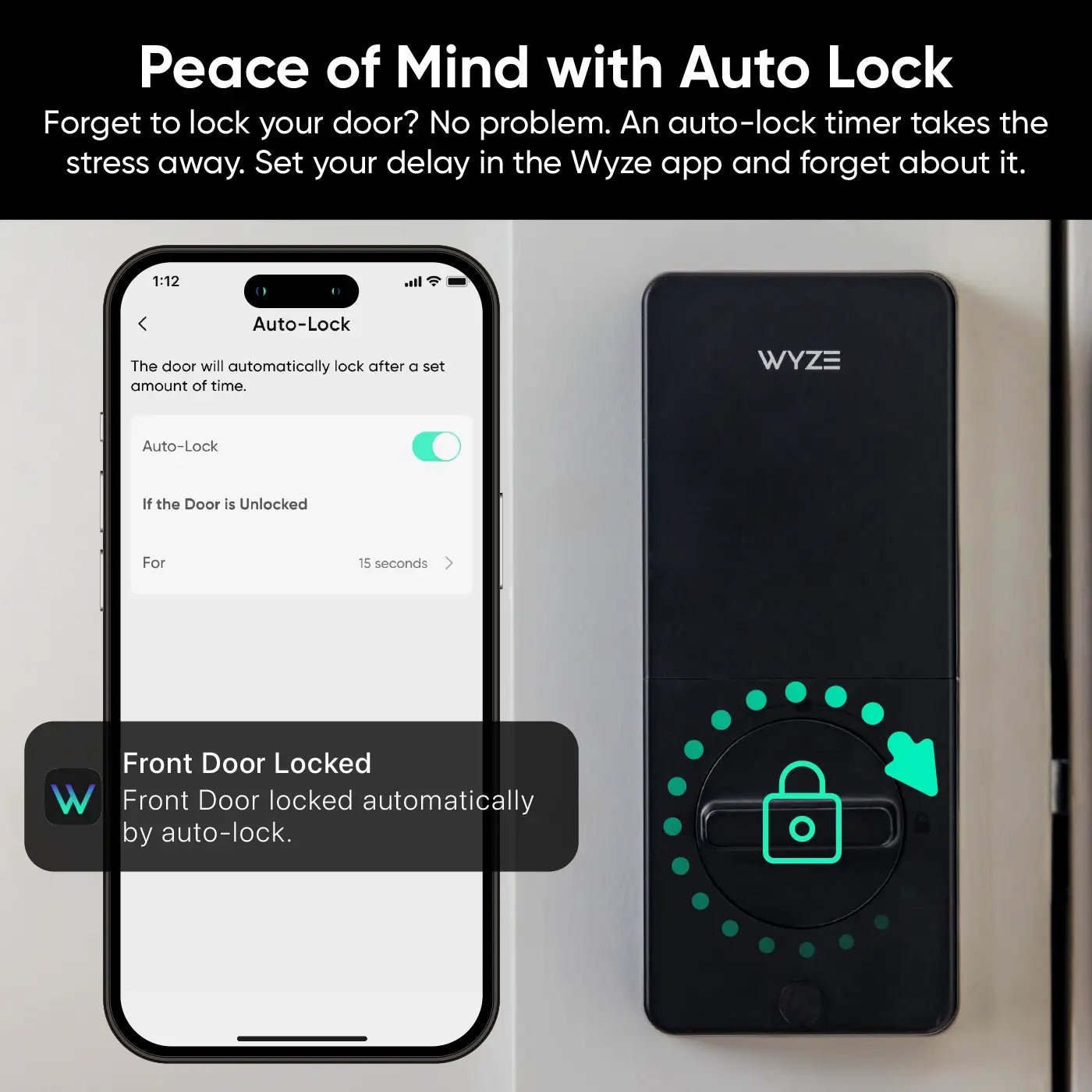 Wyze Lock renter-friendly no-drill smart lock for apartments