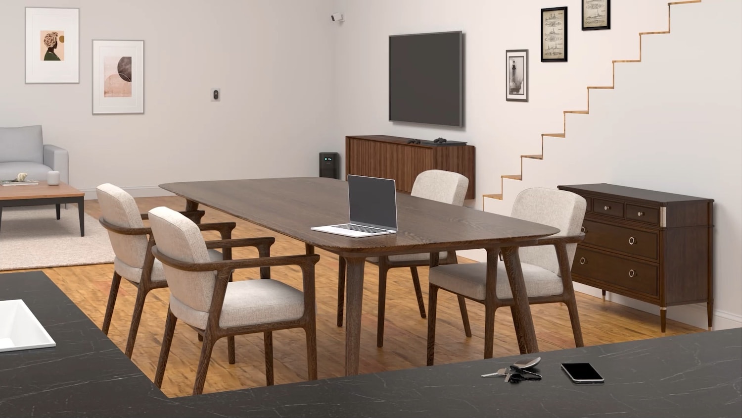Load video: Animation demonstrating how traditional routers must interact with devices one at a time but a Wyze Mesh Router can interact with all of them at the same time.