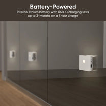 Internal lithium battery with USB-C charging lasts up to 3 months - Motion-activated night light with.