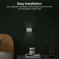 Easy installation with included magnetic mounting plate.
