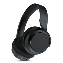 Black Wyze headphones with a logo on the side.