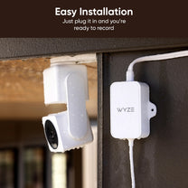 Wyze Outdoor Power Adapter - A weather-resistant adapter for use with Wyze cameras outdoors.