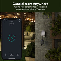Create your perfect outdoor space with the Wyze Outdoor Smart Plug.