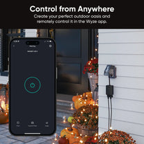 Wyze Plug Outdoor - Weatherproof Smart Outlet with WiFi Controls - Power up the outdoors, rain or shine.