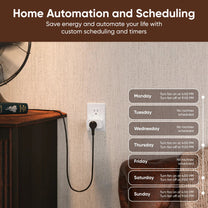 Wyze Plug -- Smart In-Wall Outlet -- Connected Home -- Save Energy and Automate Your Life with Custom Scheduling and Timers