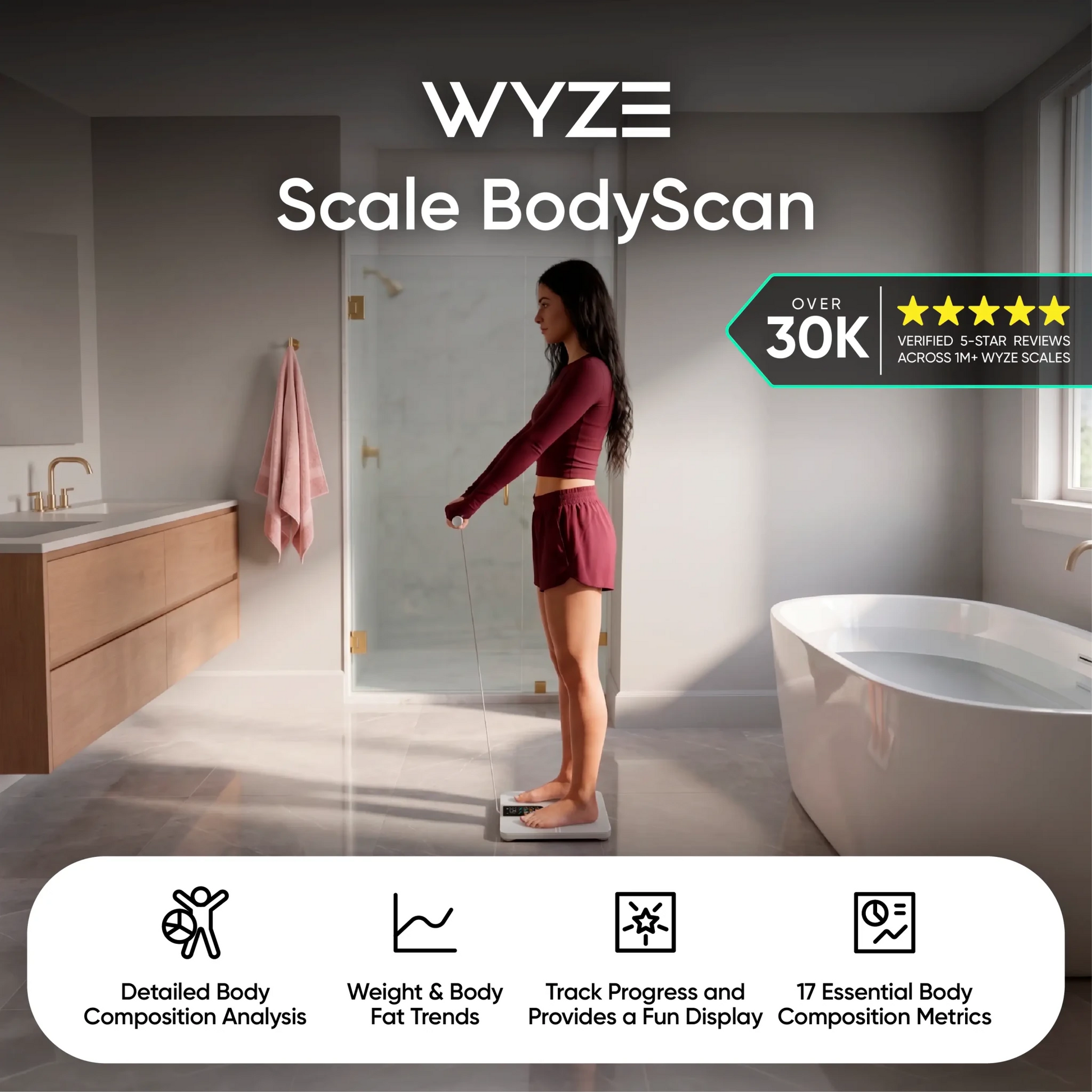 Wyze Scale BodyScan WSCLBN-WH - Wyze Labs, Inc.