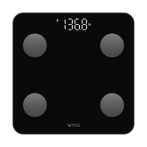 Wyze Scale S - A digital scale with a green background and the Wyze logo.