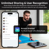 Wyze Scale Ultra BodyScan is a smart 8-electrode body fat scale that measures 13 body composition metrics with BMI 4.3".