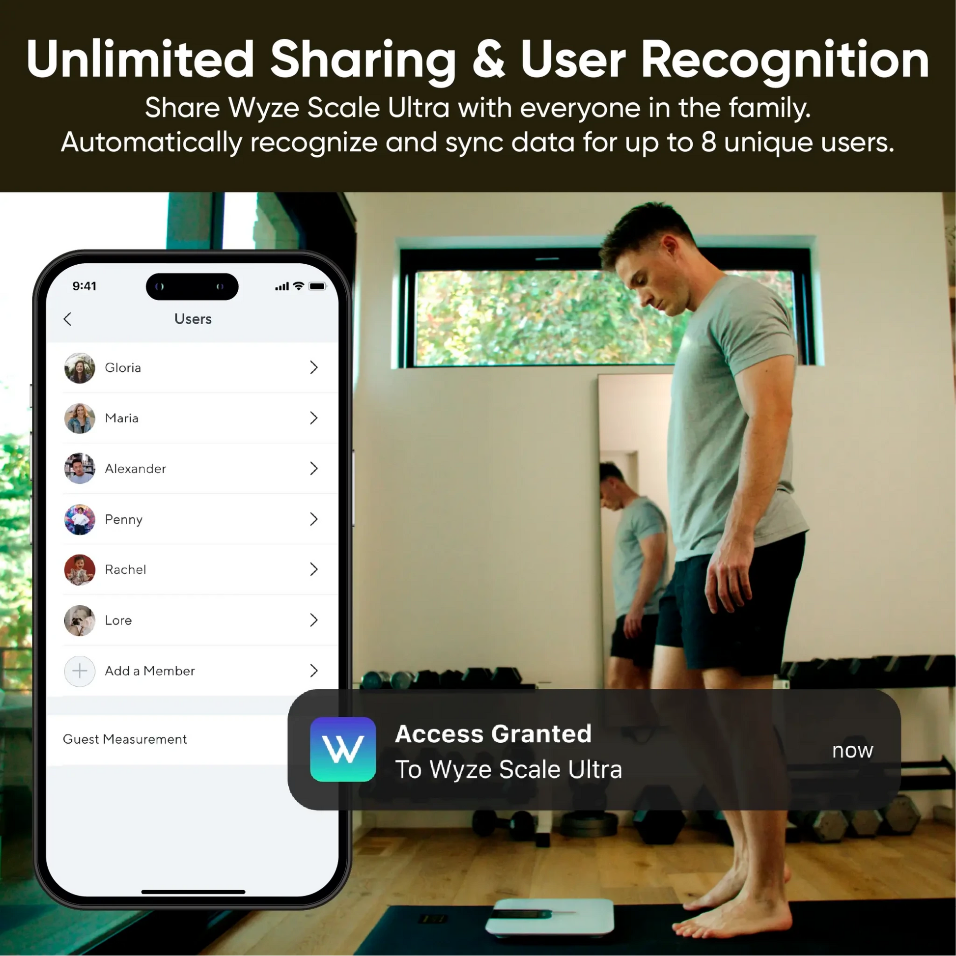 Wyze Scale Ultra measures 13 body composition metrics and displays you on a smartphone app.