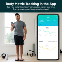 Wyze Scale - A Bluetooth smart body composition analyzer that tracks 12 essential body metrics.