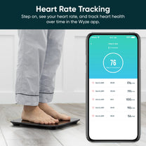 Wyze Scale tracks heart rate and other essential body metrics.