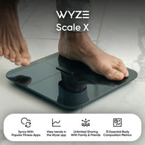 Wyze Scale X is a Bluetooth smart scale that measures 13 body composition metrics and allows up to 8 users to share the.