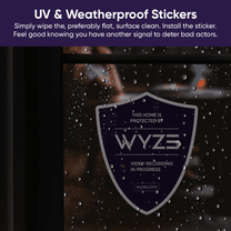 Wyze Security Reflective Sticker - Cet autocollant est conçu pour protéger votre appareil photo Wyze des éléments.
