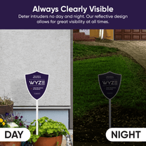 Wyze Security Yard Sign - Deter potential intruders in style with a tough aluminum Wyze security yard sign.