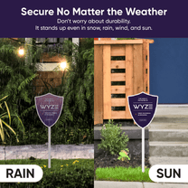 Wyze Security Yard Sign - Ce signe est conçu pour dissuader les intrus potentiels d'une manière élégante.
