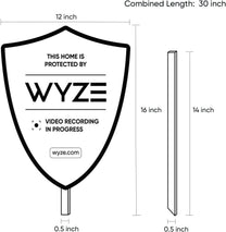 A yard sign that says Wyze Security.
