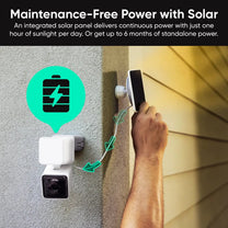 Wyze Solar Cam Pan 2K is a solar-powered camera that offers 360 pan and 70 tilt coverage.