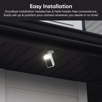 A camera mount with a longer neck for versatile mounting applications such as the ceiling or wall.