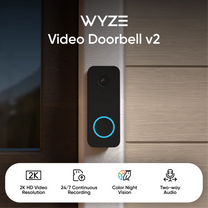 Wyze Video Doorbell v2 - 2K Wired Smart Doorbell - Answer your door from anywhere with our clearest and most capable wired.
