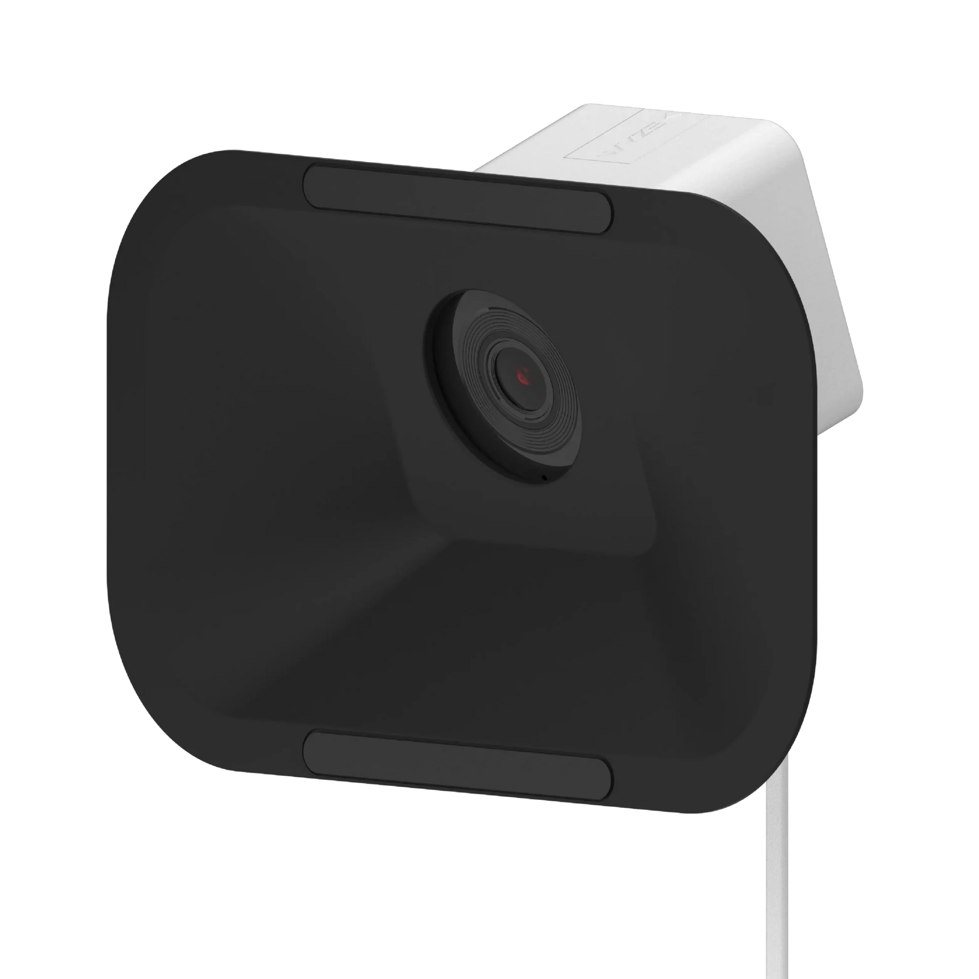 A black wedge mount for a Wyze window camera.