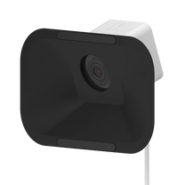 A black wedge mount for a Wyze window camera.