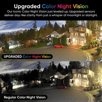 Upgraded Color Night Vision - Outdoor monitoring with no glare - No Tools.