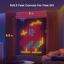 A 5x6.5 foot canvas with 475 LEDs that can be individually controlled.