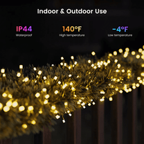 Indoor and outdoor use of Yeelight Holiday String Lights.