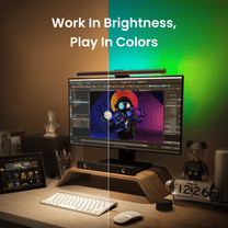 The Yeelight Monitor Light Bar Pro is a computer monitor lighting solution that brightens up any desk space.