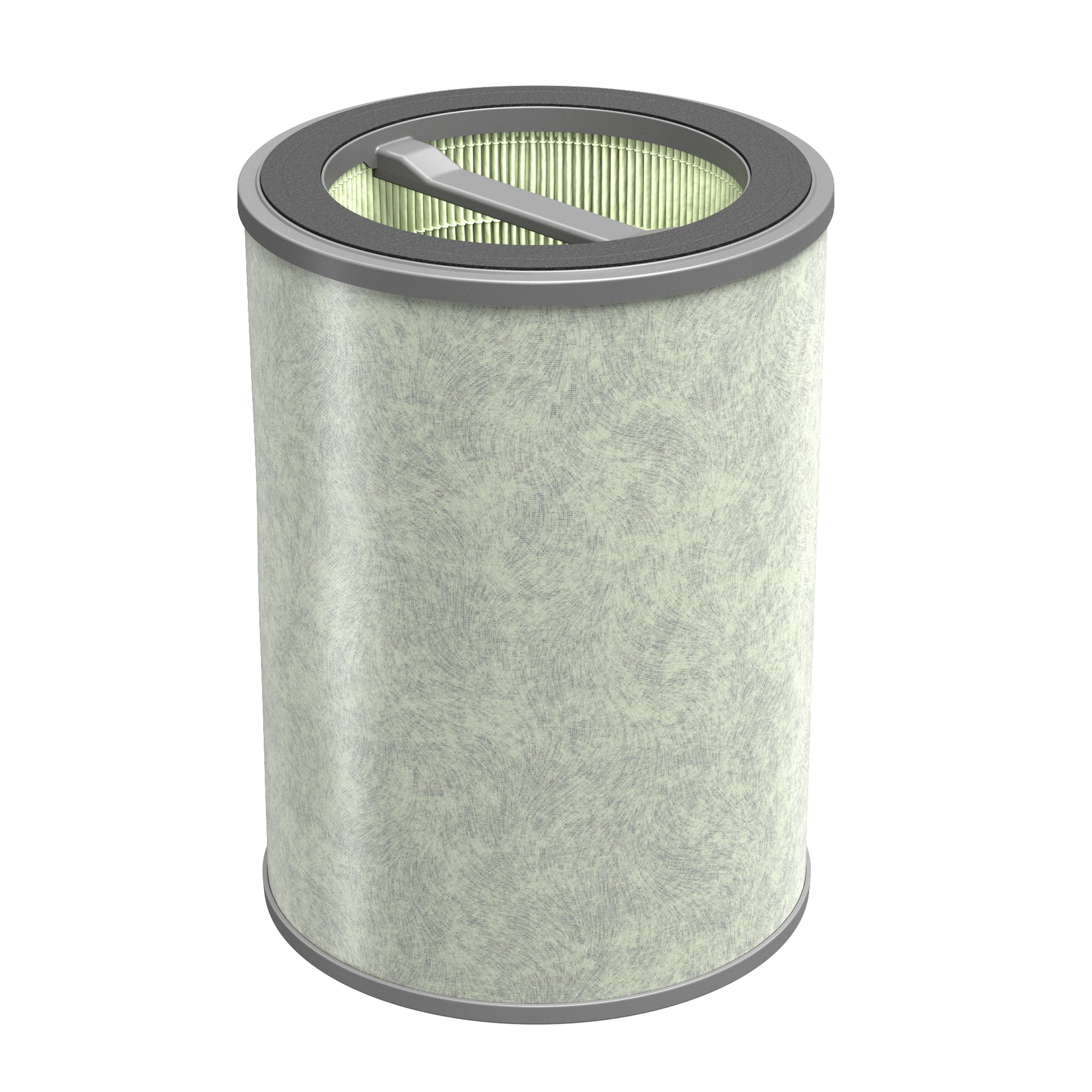 Allergen air filter against white background