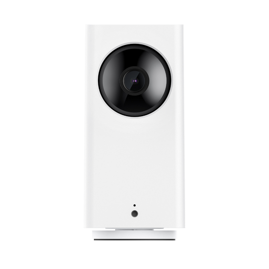 Wyze Cam Pan v2 with white background facing forward.