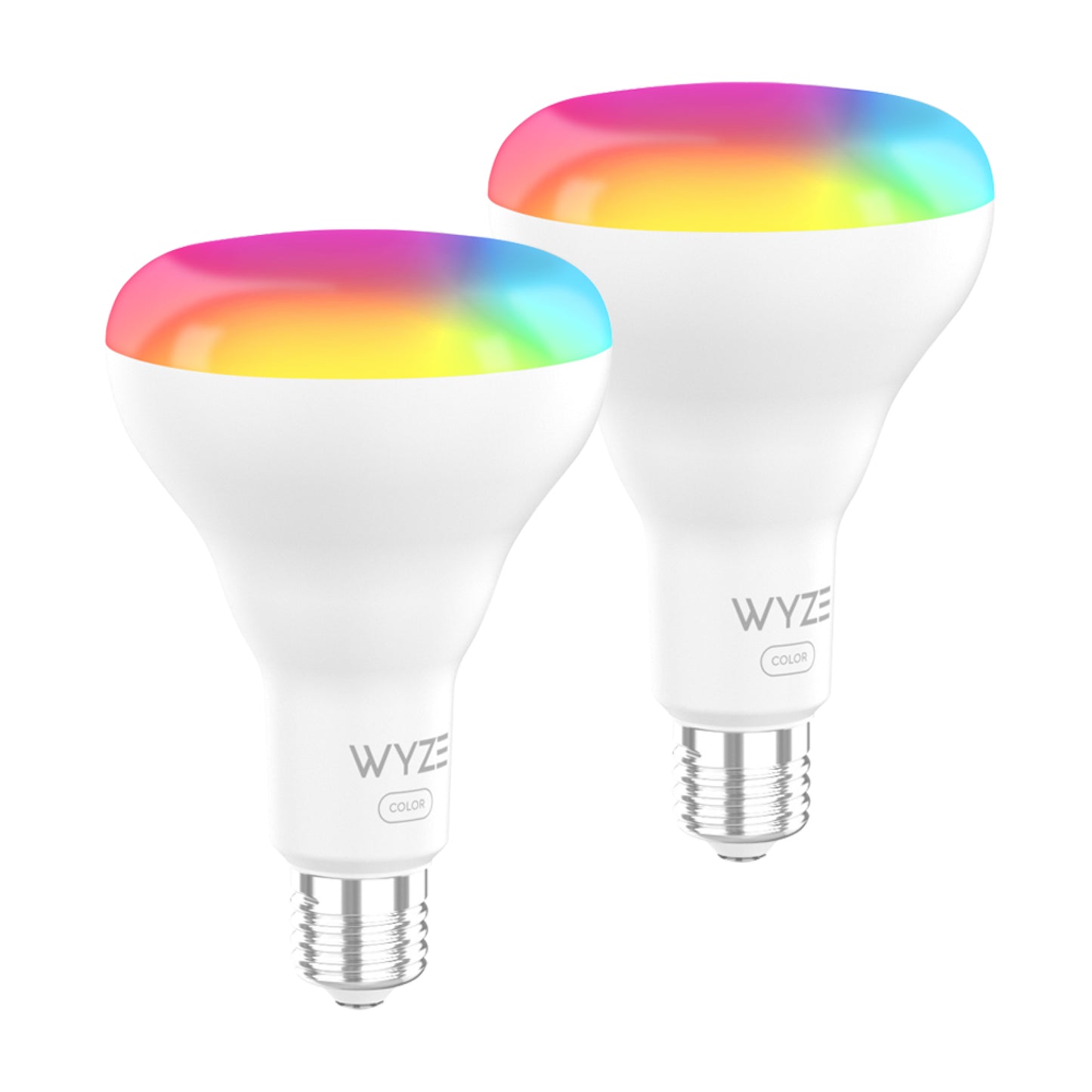 Two Wyze Buble Color BR30 product renders against a white background.