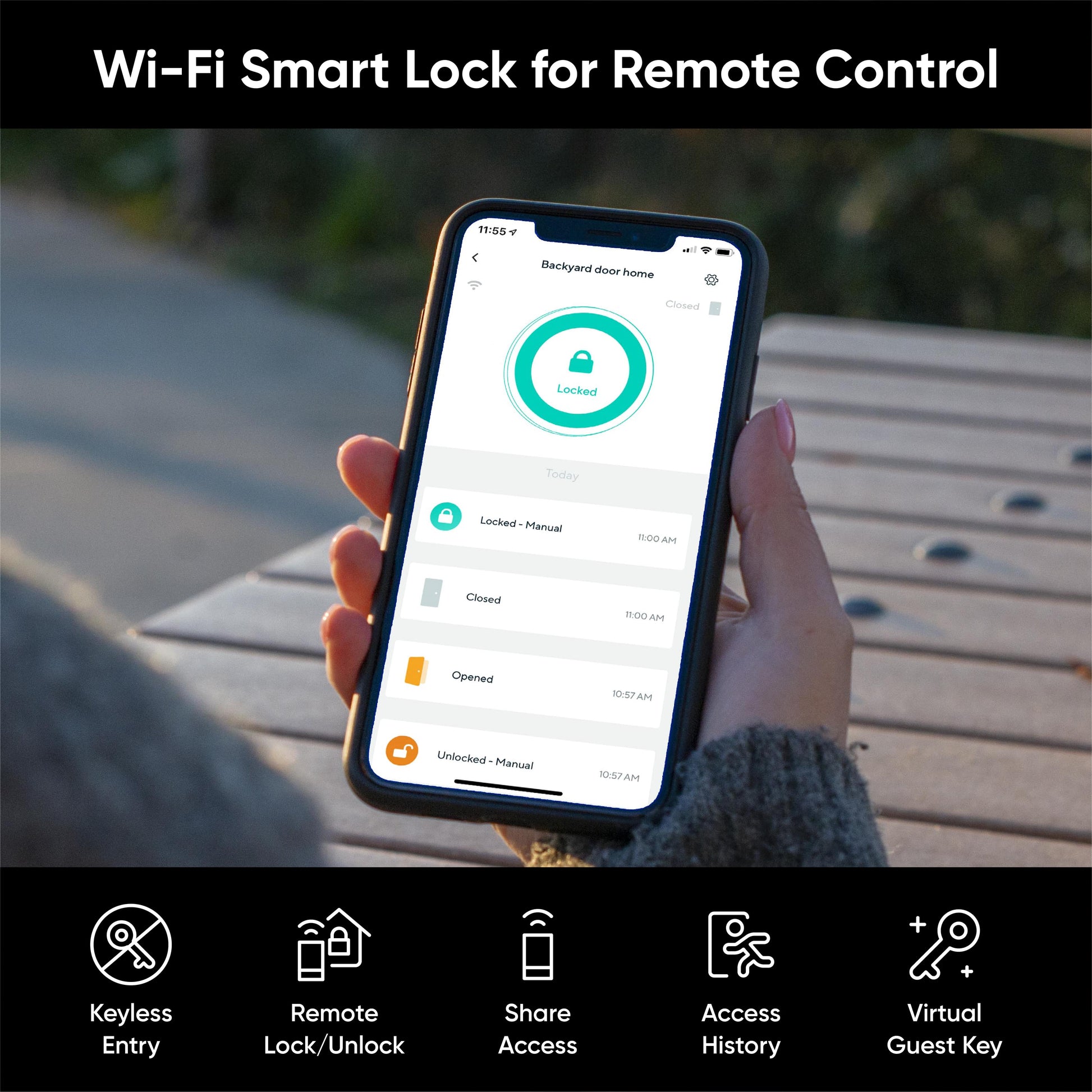 Add Brains To Your Current Deadbolt. Wi-Fi & Bluetooth.