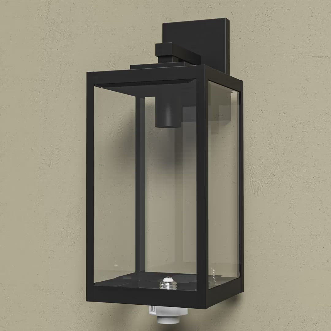 3D render animation of the simple installation of the lamp socket, bulb, and additional Wyze Cam v3.