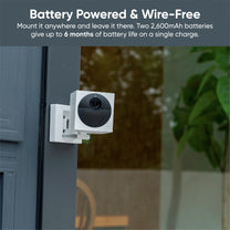 Wyze Cam Outdoor v2 Starter Bundle (Base Station + 1 Camera) - IP65 weather rating and wire-free six months battery life.