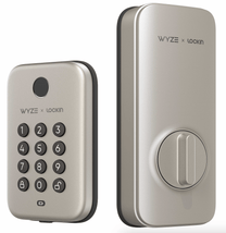 A refurbished Wyze Lock Bolt in matte black.