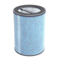 A blue air filter for the Wyze Air Purifier.