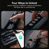 Unlock your gun safe using your fingerprint, keypad combination, or physical key.
