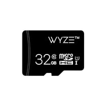 A black microSD card with the Wyze logo on it.