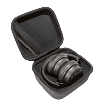 Wyze Noise-Cancelling Headphones in a black case.