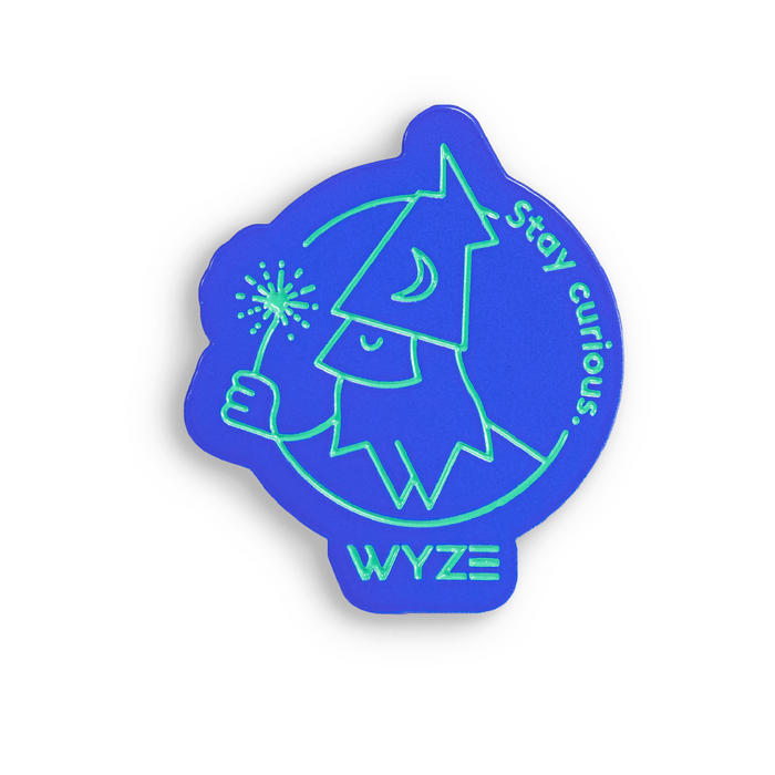 Wyze "Stay Curious" Wizard Pin WYZEP - WIZARD - BLUE - Wyze Labs, Inc.
