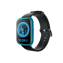 The Wyze Watch 47c is a smartwatch with a blue face and black band.